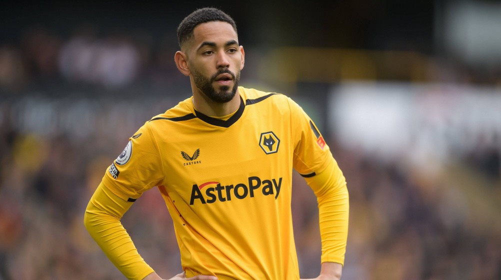 Tiền đạo Matheus Cunha của Wolves ăn mừng - mục tiêu chuyển nhượng hàng đầu của Man United