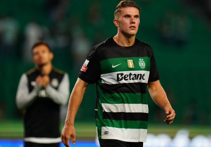 Tiền đạo Viktor Gyokeres trong màu áo Sporting CP - mục tiêu chuyển nhượng hàng đầu của Man United