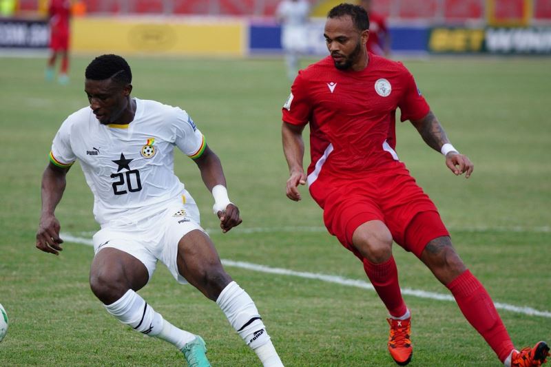 Cầu thủ Madagascar ăn mừng bàn thắng trong trận đấu vòng loại World Cup 2026, thể hiện phong độ ấn tượng của đội chủ nhà